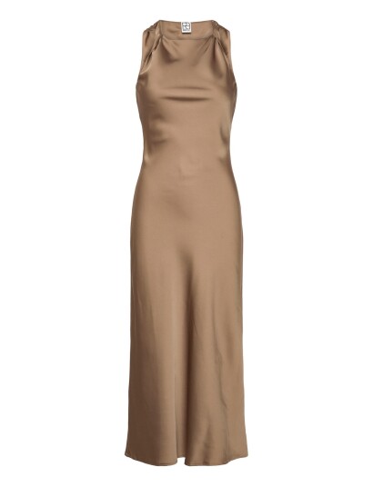 ROUGE EDIT Roushyras S/L Midi Dress/2 Brown 40