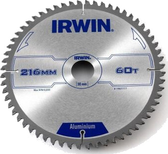 Irwin Sirkelsagblad 216 mm 60T for Aluminium - Elektroverktøy Tilbehør