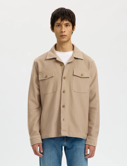 Selected Slholiver Sweat Overshirt Noos Beige XXL