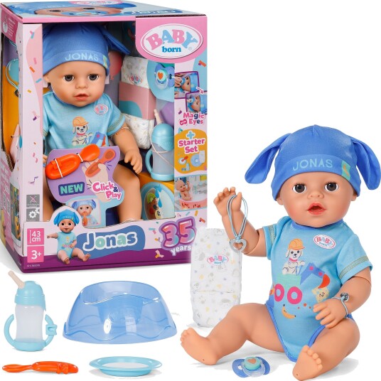 Baby Born Jonas Click & Play Dukke 43cm Baby Born Jonas Click & Play Dukke 43cm
