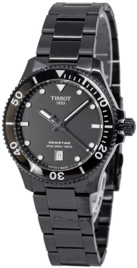 Tissot Herreklokke T120.410.33.051.00 Seastar 1000 Sort/Stål Ø40 mm