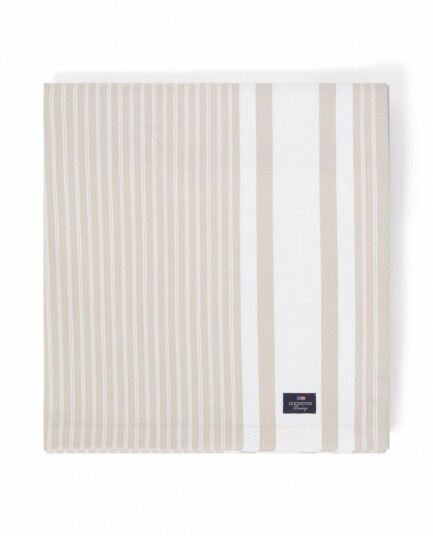 Lexington Icons Striped Organic Cotton Oxford Duk 150x350 cm Beige / Hvit Lexington Icons Striped Organic Cotton Oxford Duk 150x350 cm Beige / Hvit