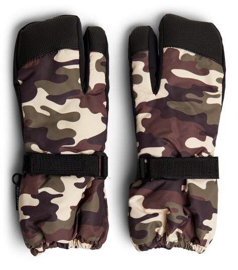 Nordbjørn Snowpro 3-Finger Vante Camo 8-10 år