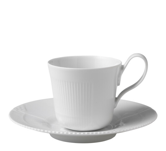 Royal Copenhagen White Elements kaffekopp med skål 25 cl