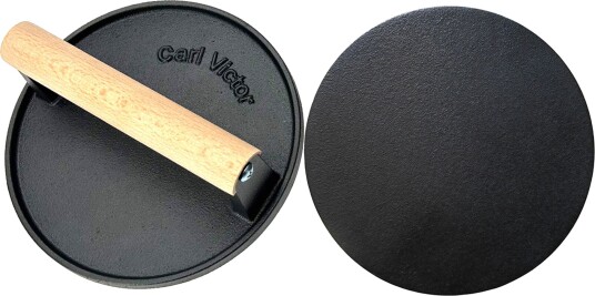 Carl Victor Smash Burger grillpresse glatt 17,5 cm