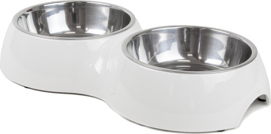 Dobbel Matskål Solid Hvit M 350Ml 33X17.5X6Cm