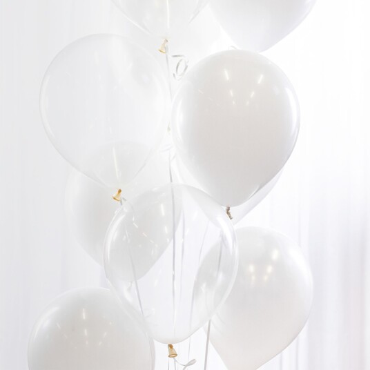 Ballongkungen Ballongbukett Hvit BB102