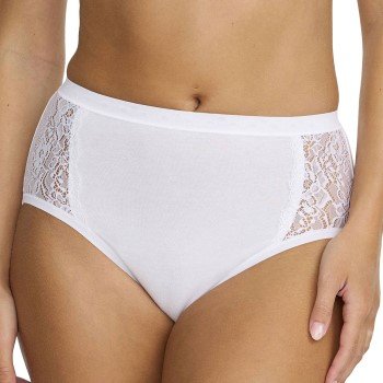 Damella Truser Brief 17860 Midi Hvit bomull Large Dame Damella Truser Brief 17860 Midi Hvit bomull Large Dame