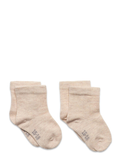Minymo Ankle Sock (2-Pack) Beige 31-34 Minymo Ankle Sock (2-Pack) Beige 31-34