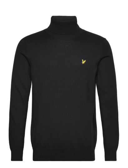Lyle & Scott Cotton Merino Turtleneck Jumper - Black - XL