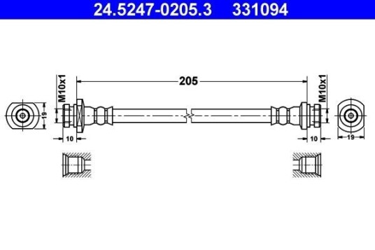 Bremseslange ATE 24.5247 0205.3