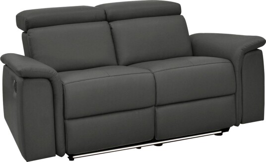 Sofa 2 seter Pareli Svart PU Elektrisk recliner Svart PU Elektrisk recliner