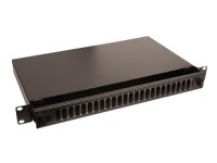 Lanview - Koblingspanel - rackmonterbar - LC Quad/SC Duplex X 24 - svart - 1U - 19