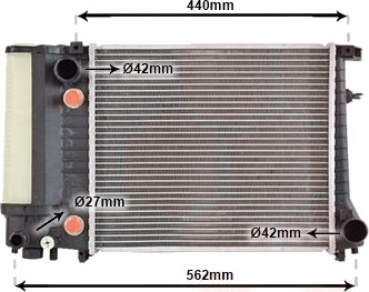 VAN WEZEL 06002082 Radiator motorkjøling VAN WEZEL 06002082 Radiator motorkjøling