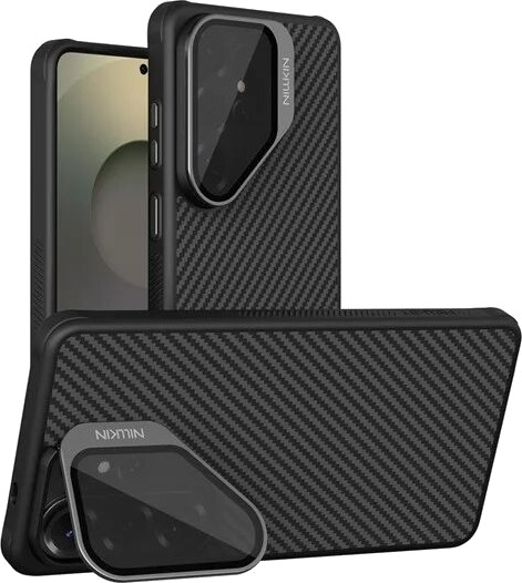 Nillkin CarboProp Magnetic Case with Camera Cover and Stand MagSafe Compatible for Samsung S26 Ultra Black