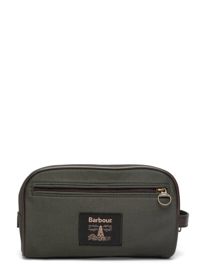 Barbour Barbour Wax Washbag - Khaki green - ONE SIZE Barbour Barbour Wax Washbag - Khaki green - ONE SIZE