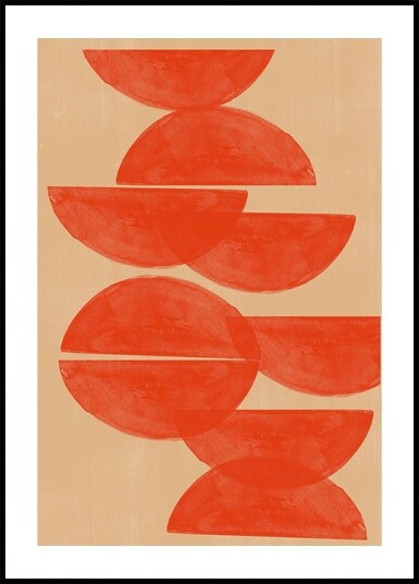 Crimson Symmetry Poster Plakat / 30x40cm