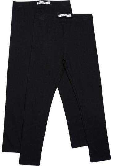 Minymo 2 pack leggings til barn Anthracite Black