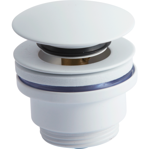 Lavabo universal pop-up bunnventil G1-1/4" - Ø63 mm, Hvit Matt