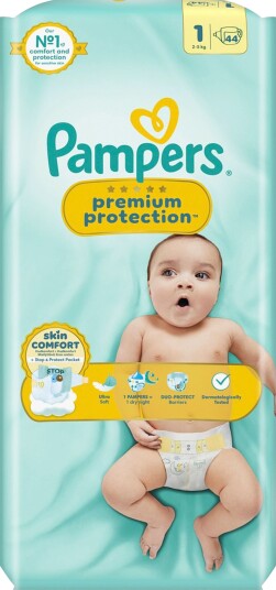 Pampers New Baby Bleier Str 1 2-5 Kg 44-Pakk