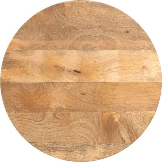 Bordplate Ø 60x3,8 cm rund heltre mango