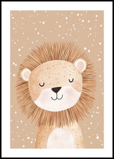 Dreamy Lion Poster Plakat / 40x50cm