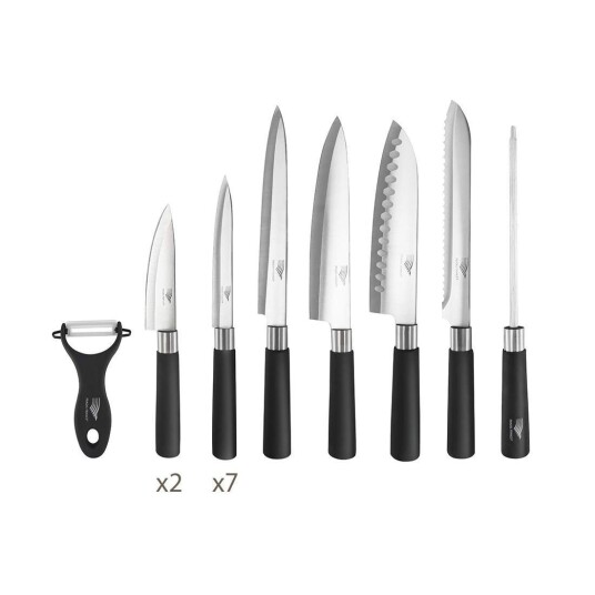Northix Eske med 13 kniver knivsliping skalar