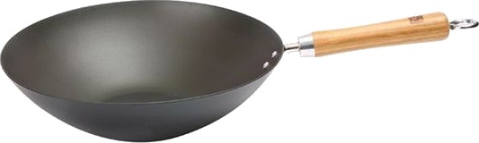 Dexam School of Wok Wokpanne Karbonstål Sort 27 cm