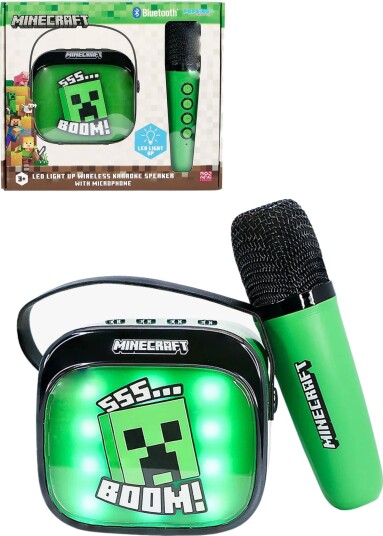 Otl Technologies Minecraft Popsing Karaokesett Med Led-Lys Otl Technologies Minecraft Popsing Karaokesett Med Led-Lys