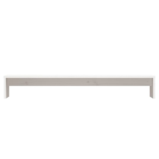 vidaXL Monitorstativ hvit 100x27x15 cm heltre furu vidaXL Monitorstativ hvit 100x27x15 cm heltre furu