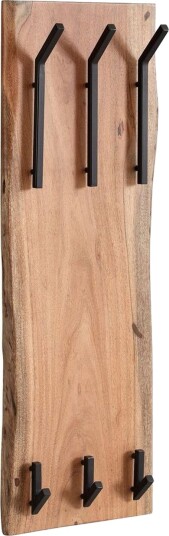 Vegghylle Wohnling Massivt treverk trekanter veggmontert knaggrekke 35X100 cm industriell -