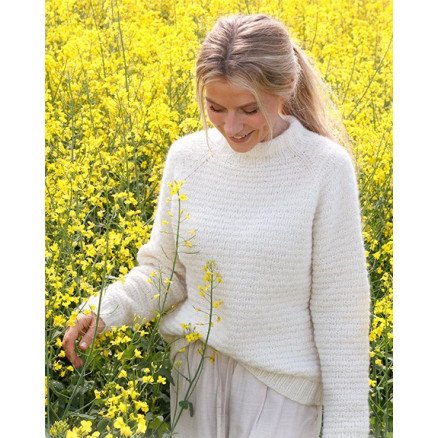 Provence Dream by DROPS Design Genser Strikkeoppskrift str S XXXL