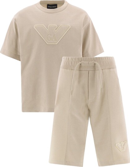Emporio Armani Shorts/T skjorte   Sølv Linje   Emporio Armani   6 år 116   Shorts   Beige