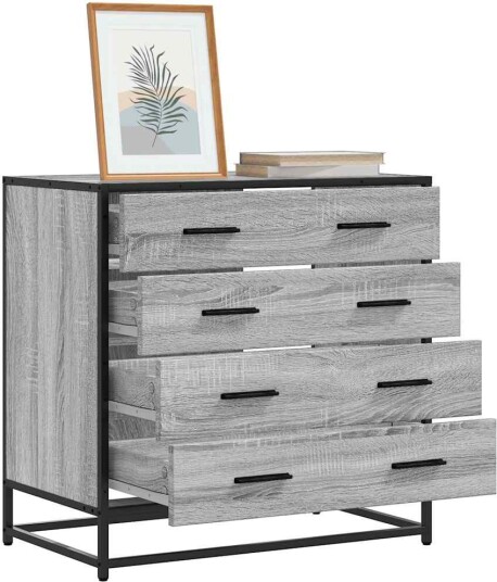Kommode grå sonoma 70x41x70 cm konstruert tre 8721102841415