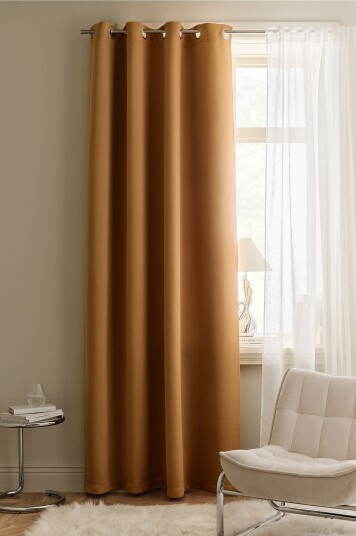 &Home Mørkleggingsgardin Linnie 1 pakning Orange
