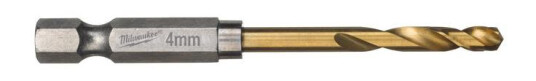 Milwaukee SHOCKWAVE 4 mm HSS-G TIN Metallbor 2-pakning
