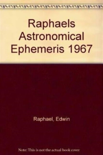 Raphael's Astronomical Ephemeris With Tables of Houses for London, Liverpool and New York