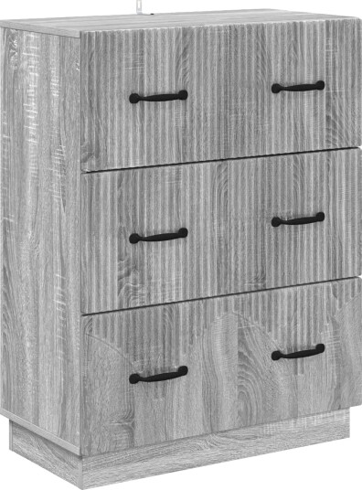 vidaXL Skuffeskap Grå sonoma 66 x 34,5 x 87 cm Konstruert tre