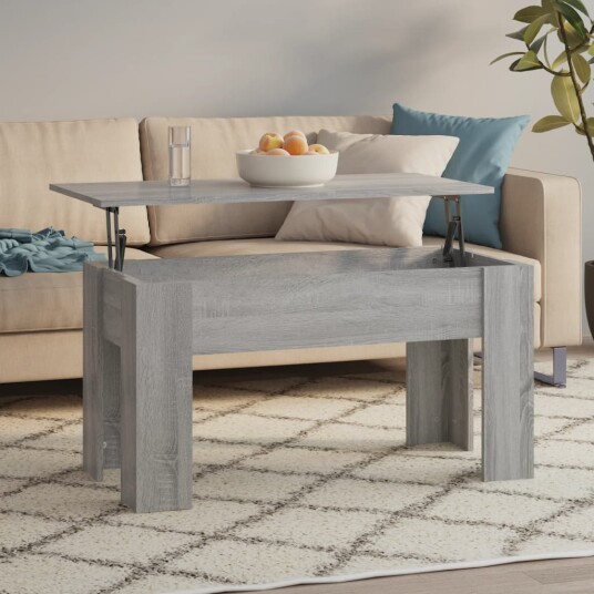 Salongbord grå sonoma 101x49x52 cm konstruert tre