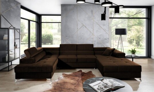 Seksjon Eltap Eduardo 337x205x88 cm Kronos 06 Brun Venstre