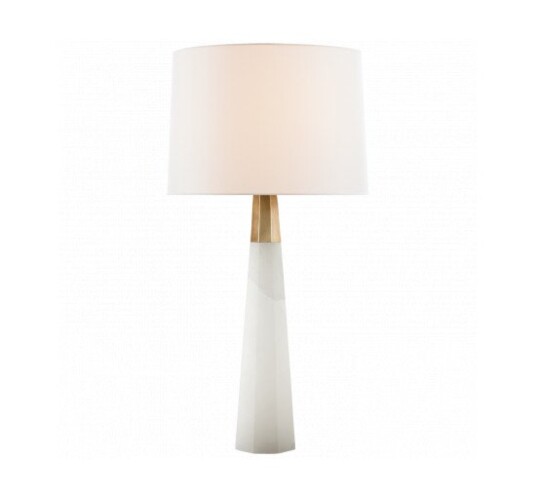 Olsen bordslampa Alabaster and Antique Brass