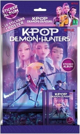 K-Pop Demon Hunters Samlekort Klistremerkealbum med 2 Pakker K-Pop Demon Hunters Samlekort Klistremerkealbum med 2 Pakker