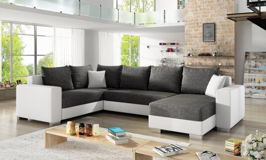 Gallicanta Hjørnesovesofa Grå/Hvit Gallicanta Hjørnesovesofa Grå/Hvit