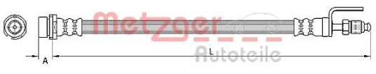Bremseslange METZGER 4110801