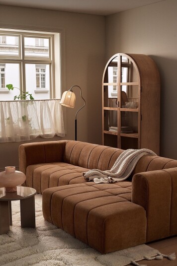 Ellos Home Sofa Corvetta 4 seter med sjeselong Brun