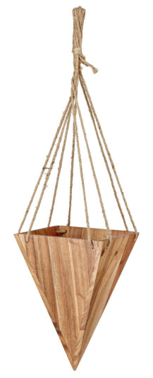 VEGA Potteskjuler Bosso hengende; 20x20x30 cm (LxBxH); Brun; Trekantet