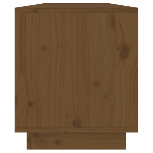 vidaXL TV-benk honningbrun 110,5x34x40 cm heltre furu