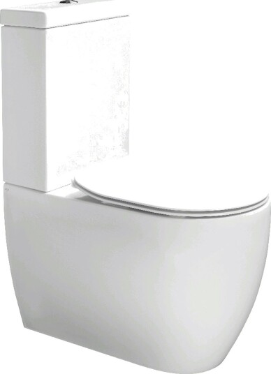 LAVABO GLOMP RIMLESS GULVSTÅENDE TOALETT MATT HVIT