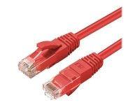 MicroConnect - Koblingskabel - RJ-45 (hann) til RJ-45 (hann) - 1.5 m - 5 mm - UTP - CAT 6a - halogenfri, innendørs, formstøpt, rund, uten hindringer - rød