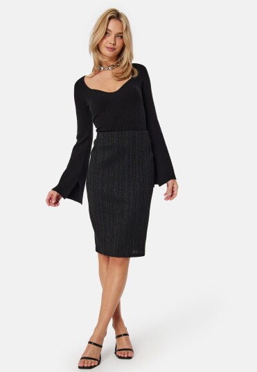 Pieces Dalilah HW Skirt Black XS